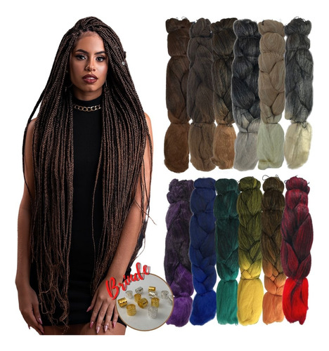 Jumbão Ser Mulher Para Tranças Box Braids Ombré Hair 399g