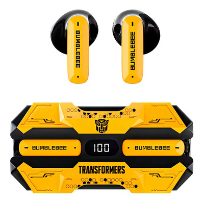 audifonos gamer bluetooth TRANSFORMERS TF-T51, Ideal para Commute Diario y Competiciones de Juegos, Baja Latencia 0.045s + Micrófono Integrado, Estuche de Carga con Pintura Exclusiva | Meses sin interés