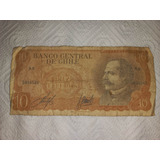Billete De 10 Escudos Banco Central De Chile (usados)