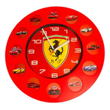 Reloj Pared Plastico Ferrari Sf Silencioso