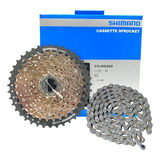 Kit Shimano Cassete 8v 11/40d Cs-hg400 + Corrente Cn-hg40