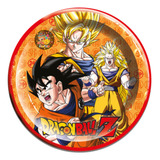 30 Platos Pasteleros Personajes Fiesta Carton Cumpleaños Color Dragon Ball Z Goku Anime