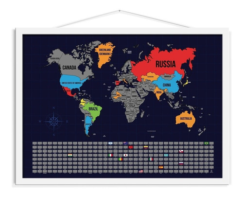 Mapamundi Para Raspar + 100 Cosas Que Hacer Antes De Morir