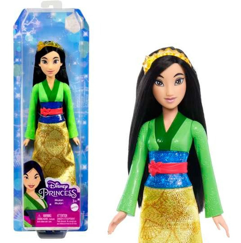 Boneca Princesa Mulan Saia Cintilante Mattel 