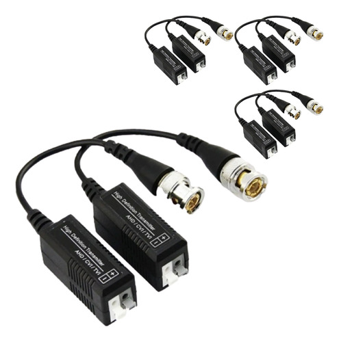 Pack Balun X 4 Para Video Dvr Conector Camara Cctv Full Hd