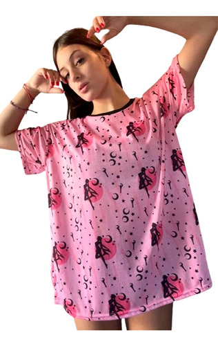 Remeron Pijama Algodon Mujer Verano Comodos Animado