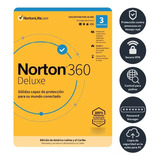 Antivirus Norton 360 Deluxe  2024 -  1 Ano -  3 Dispositivos