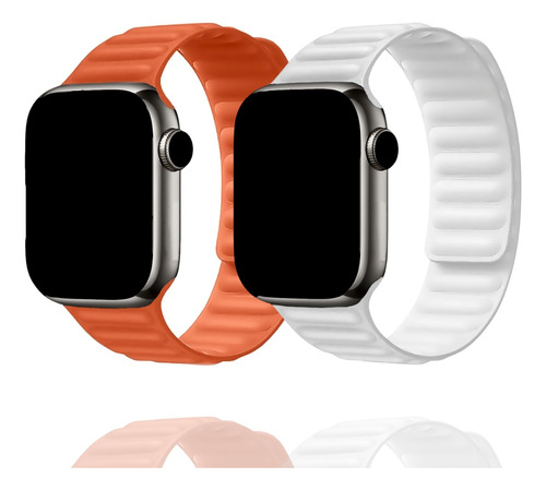 Pulseira Silicone Elos Magnética Compatível Com Apple Watch