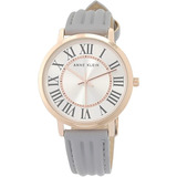 Anne Klein ® Reloj Mujer Correa De Piel Mujer 3836rggy Dht Color De La Correa Gris Color Del Bisel Dorado