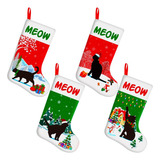 Calcetines Navidad Gatos Negros 19  - Pack 4