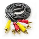 Cable Rca Audio Stereo Video 10 Metros De 3 Rca  A 3 Rca Av