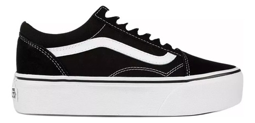 Tenis Vans Casual Old Skool Plat Negro 