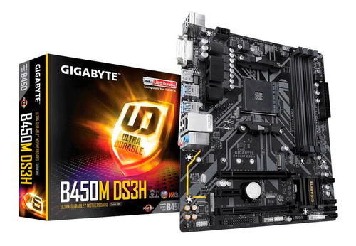 Placa Mãe Gigabyte B450m Ds3h Amd Para Am4 Ryzen 3ª Geracão