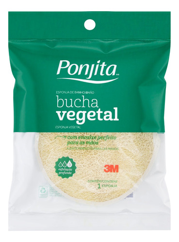 Bucha Vegetal Para Banho Esfoliação Profunda Ponjita