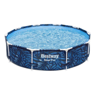 Alberca Estructural Redonda Bestway 56985 Color Azul marino Azul diseñado | Envío gratis