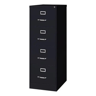 Archivero de metal negro Hirsh Serie 2500 con 4 gavetas y cerradura | Envío gratis