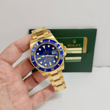 Rolex Submariner Full Gold Blue Ceramic 40mm Completo