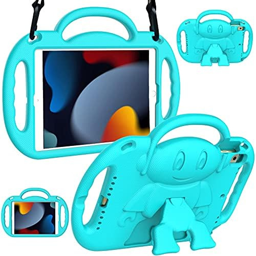 Funda iPad 2021 10.2 Ltrop 9a/8a/7a Gen P/niños/verd Azulado