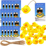 60 Tarjetas De Pato Patos De Goma Y Cuerdas, Tarjetas D...