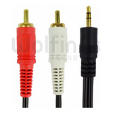 Cable Adaptador 2 Rca Macho A Mini Plug 3.5 Mm De 1,5 Metros