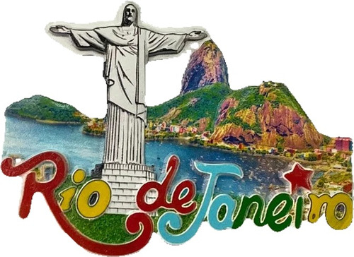 Imã Geladeira Resina Lembrança Rio De Janeiro Cristo Redent