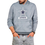 Sudadera Gris Casual Para Hombre Dallas Cowboys Con Capucha