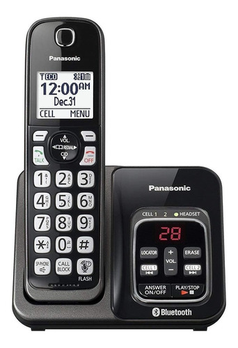 Teléfono Panasonic Kx-tgd560 Inalámbrico Con Bluetooth - Color Negro