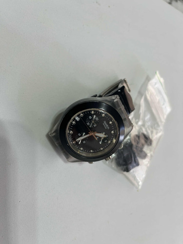 Reloj Swatch Original Negro Oro Y Aluminio Exc Est