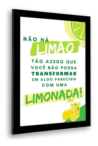 Quadro This Is Us Limonada Não Há Limão Tão Azedo 23x33cm