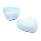 Potiche Cerâmica Em Forma De Coração Silveira Azul 79-441a