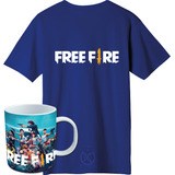 Polera Free Fire + Tazon - Juego - Accion - Estampaking