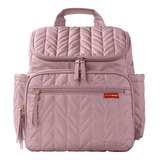 Bolsa Maternidade Forma Backpack (mochila) Lilás Rosado Desenho Do Tecido Liso