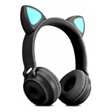 Fone De Ouvido Headset Sem Fio Gatinho Led Bluetooth