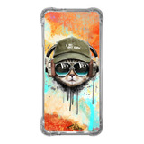 Capa Capinha Personalizada De Celular Case Gato Dj Div37