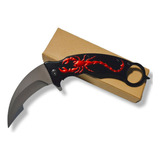 Karambit Retractil Curvo Red Skorpion Am26