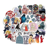 Fullmetal Alchemist 50 Calcomanias Stickers Pvc Contra Agua