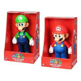 Bonecos Grandes Super Mario Bros E Luigi 23cm Coleção