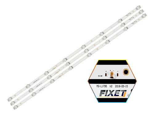 Kit 3 Tiras Led Rca Ms-l1795 | Rtv40p28nf / Rtv39z1nf