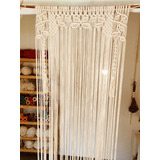 Cortina Macrame Hojas 80cm De Ancho X 2 Metros De Alto Irene