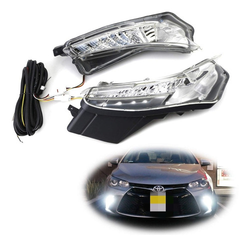 Faro Antiniebla Toyota Camry 2015 2016 2017  Led Blanco Drl  Foto 2