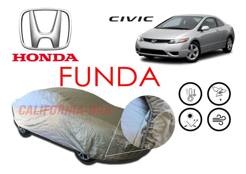 Forro Gruesa Broche Afelpada Eua Honda Civic 2006-08 Coupé