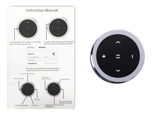 Car Bluetooth Inalámbrico Media Botón Volante Control Remo