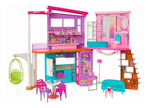 Casa Barbie Malibu Con Accesorios Original Mattel