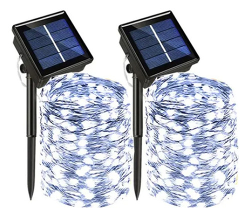 Solar Corda Luz 300led Para Decoração 30 Metros 2pcs Pisca
