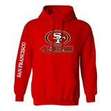 Sudadera Roja Modelo 49ers San Francisco Estampado En Vinil