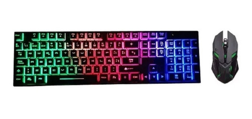 Kit Combo Gamer Teclado Rgb + Mouse 6 Botones Rgb Led Xl Pro