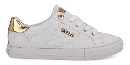 Tenis Mujer Gbg Guess Loven Sneakers Casuales Blanco Fashion