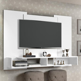 Painel Para Tv Ohio Com 2 Prateleiras Branco