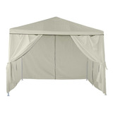 Gazebo Con Paredes 3 X 3 Mts. Alt. 2,50 Mts Poliester Jardin