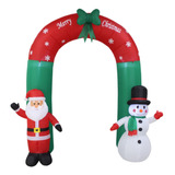 Arco Inflable De Santa Claus Y Muñeco De Nieve De Navidad